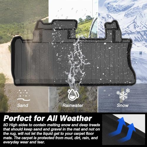 KUST Cargo Trunk Mat for Toyota Sienna 2021-2026 (with Spare Tire), Rear Trunk Cargo Liner All Weather Protection, TPE Rubber Raised Edge - size: For 2021-2026 Sienna | Trunk Mat