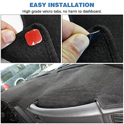 Dashboard Cover Compatible with 1999-2006 Silverado 1500 2500 3500 GMC Sierra Pickup 2000-2006 Avalanche Tahoe Suburban GMC Yukon Dash Cover Mat Black Premium Carpet - size: 1999-2006 Chevy and GMC