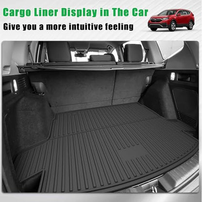 Original 2020-2022 CR-V Hybrid Floor Mats & Cargo Liner for Honda CRV Hybrid - Custom Fit TPE Floor Mats with Trunk Mat - All Weather Rubber Car Mats for Honda CR-V Hybrid 2020-2022 - size: 2020-2022 CRV Hybrid Floor Mats & Cargo Liner