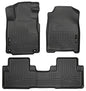 Husky Liners Weatherbeater Floor Mats | Fits 2012-2014 Honda CR-V | Front & 2nd Row, 3-pc Black - 98451 - size: Front & 2nd Row, style: 2012 - 2014