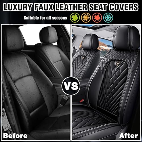 Car Seat Covers for Toyota 4Runner 1991-2026, Leather Car Seat Covers Full Set, Waterproof & Durable, Black Diamond Pattern Automotive Seat Covers - size: Toyota 4Runner Full Set