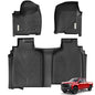 YITAMOTOR Floor Mats Fit for 2019-2026 Chevrolet Silverado/GMC Sierra 1500 & 2020-2026 Chevy Silverado/GMC Sierra 2500HD/3500HD Crew Cab with Bucket Seat(No Rear Underseat Storage Box), 1st & 2nd Row - style: 2019-2026 w/o Rear UnderSeat Storage Box