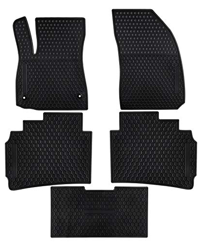 Ucaskin Car Floor Mats Custom Fit for Chevrolet Chevy Malibu 2025 2024 2023 2022 2021 2020 2019 2018 2017 2016 Odorless Washable Rubber Heavy Duty Anti-Slip All Weather Car Floor Liner-Black