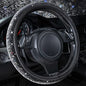 CAR PASS Bling Diamond Leather Steering Wheel Cover, Bling Sparkly Crystal Glitter Rhinestones Universal Fit 14" 1/2-15" Car Wheel Protector for Women Girl Fit Suvs,Vans,Sedans,Trucks, Black Silver - color: Black Silver Diamond
