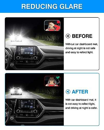 Autorder Dashboard Cover Mat for Toyota Highlander 2020 2021 2022 2023 2024 2025 2026 Accessories Dash Cover Flannel Dash Mat Sunshade Glare UV Rays Protector(Compatible with or Without Display) - size: 2020-2026 Toyota Highlander