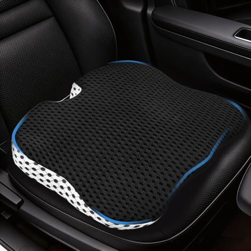 Car Seat Cushion for Long Driving Memory Foam Wedge Cushion for Back Pain & Tailbone Pain Relief Non Slip & Ergonomic Car Seat Pillow Pad, Universal Fit for Most Car Truck Office Chair & Wheelchair - color: Mesh Model