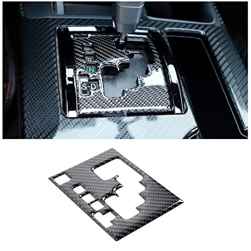 Hoolcar Gear Shift Panel Trim ABS Interior Decor Cover Compatible with 2010-2023 4Runner TRD Pro Off-Road, Soft Carbon Fiber - color: Soft Carbon Fiber