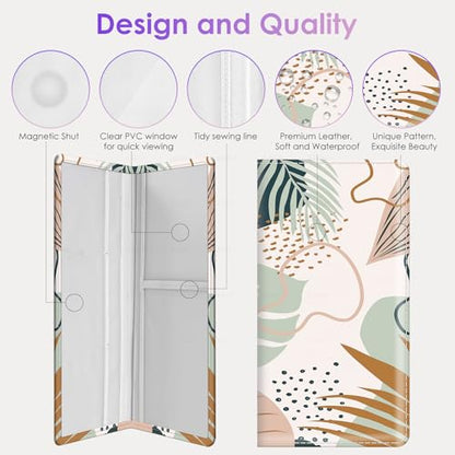 Car Registration and Insurance Holder，Colour Patterns Men Women Car License Document Registration and Insurance Card Holder - color: Abstract Flora