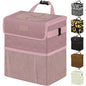 Vankor Car Trash Can Cute Trash Bag Bin Hanging Waterproof Automotive Garbage Cans Leak Proof Vehicle Trash Can Diamond Pattern-Pink - color: Quilted-Pink, size: 2.2 Gallons
