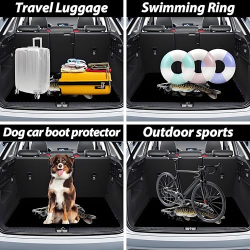 Universal Car Trunk Mat, All Weather Trunk Protection Cargo Liner, Stylish Vehicle Interior Accessories, Durable Cargo Mat Rear Trunk Line Suitable for Most Car (Humans and Carp Print, 29" x 39") - color: Humans and Carp Print
