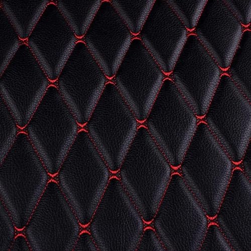 Quilted Foam Vinyl Fabric Classic Pattern with 0.23" Sponge Backing, 59" W × 39" L Faux Leather Fabric for Car Headliner, Furniture Upholstery, Headboards,Diamond 2" x 3" (Diamond) - color: Diamond