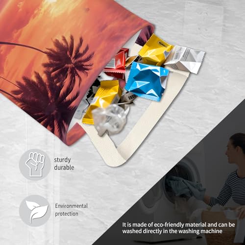 Hanging Car Garbage Bag, Cute Car Trash Can Bag, Automotive Accessories for Women Men Beautiful Tropical Sunset Palm - color: Beautiful Tropical Sunset Palm