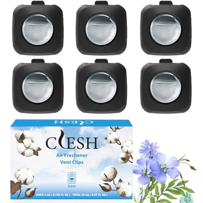 Car Air Fresheners, 6 Pack, Fresh, Car Fresheners Vent Clips, Long Lasting Air Freshener, Car Refresher for Men Women