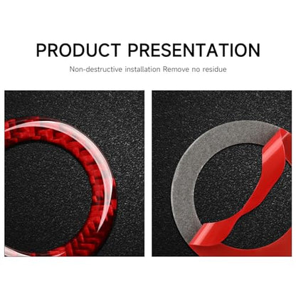Car Speaker Cover Decals for 2011-2024 Dodge Durango / 2011-2021 Jeep Cherokee WK2 / 2022 WK Accessories Carbon Fiber Stickers, Red - color: Speaker Cover