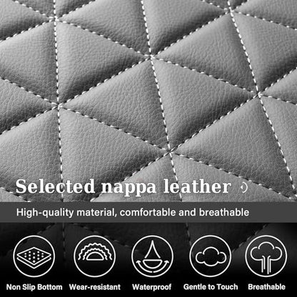 Coverado Dodge Ram Seat Cover Full Set, Waterproof Ram 1500 Seat Cover Compatible with 2002-2026 Dodge RAM 1500 2500 3500 Crew Quad Cab with Curved Bench, Dark Gray - color: Dark gray (curved back), size: FullSet (Curved Back)