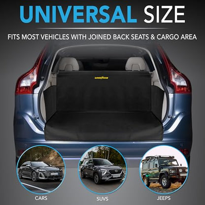 GOODYEAR Water Resistant SUV Cargo Cover Heavy-Duty Trunk Protector for Dogs, Durable Liner with Side Walls, Pet Mat, Large Size - size: 44" X 36"