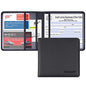 Wisdompro Small Car Registration and Insurance Documents Holder - Premium PU Leather Vehicle Glove Box Paperwork Wallet Case Organizer for ID, Driver's License, Key Contact Information Cards