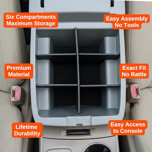 Center Console Organizer for Toyota Highlander (2008-2013) - Made in USA - SLX116 - size: Highlander 2008-2013