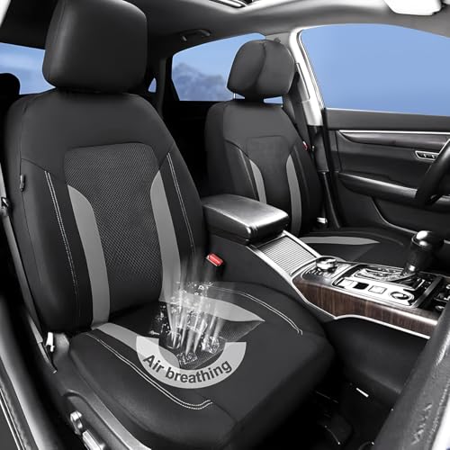 Car Front Seat Covers, Breathable Automotive Front Seat Headrest Covers, Waterproof Comfortable Vehicle Seat Headrest Protection Accessories, Universal for RV, SUV, Truck