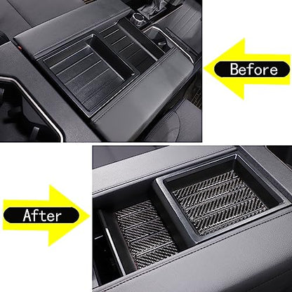 Aunginsy Car Central Control Armrest Box Slot Pad Sticker Compatible with Toyota Tundra 2022-2024 Armrest Box Storage Box Cover Slot Panel Slot Sticker Armrest Lid Storage Slot Trim Cover Accessories - size: Central Control Armrest Box Slot Pad Sticker