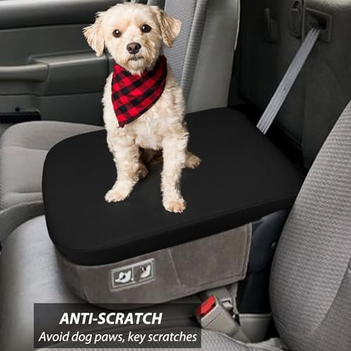 Zxiaochun Center Console Cover Compatible with 2002 2003 2004 2005 2006 2007 2008-2012 Dodge Ram 1500 2500 3500 Jump Seat Console, Armrest Lid Protective Covering (Neoprene) - color: Black Neoprene