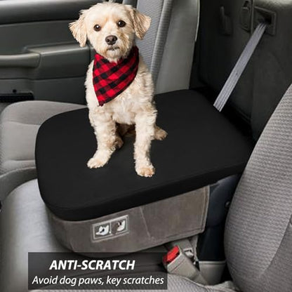 Zxiaochun Center Console Cover Compatible with 2002 2003 2004 2005 2006 2007 2008-2012 Dodge Ram 1500 2500 3500 Jump Seat Console, Armrest Lid Protective Covering (Neoprene) - color: Black Neoprene