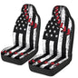 American Flag Car Front Seat Covers Baseball Stitch Car Seat Covers Set of 2 Removable Automotive Accessories Universal Fit for Cars,Sedans & SUVs - color: American Flag Baseball Stitch