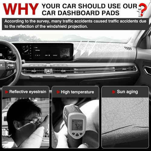 Autorder Dashboard Cover Mat for kia k4 2025 2026 Accessories Dash Cover Upgrade Flannel Dash Mat Sunshade Glare UV Rays Protector - size: 2025 2026 kia k4
