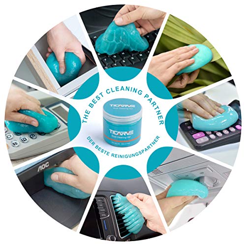 TICARVE Cleaning Gel for Car Detail Tools Car Cleaning Automotive Dust Air Vent Interior Detail Putty Universal Dust Cleaner for Auto Laptop Car Slime Cleaner - color: Blue 1 Pack