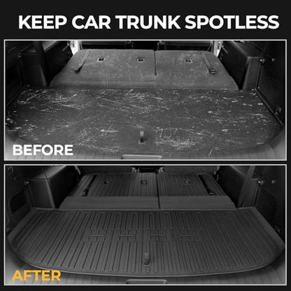 Floor Mats for Kia Telluride 2027, All Weather Floor Mats Trunk Cargo Liner with Backrest Protectors Accessories, Full Coverage Set (Fit 7 Sests) - size: For Kia Telluride | 2027