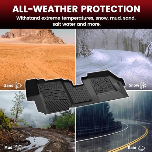 LASFIT Floor Mats for 2024 2025 2026 Dodge Ram ProMaster EV SLT/SLT+/Tradesman Front Mat, All Weather TPE Custom Fit Car Mats Floor Liners 1st Row Only, Black - style: 6) ProMaster EV | 2024-2026 |Front Mat