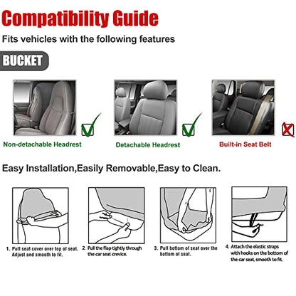 uxcell Universal Baja Seat Cover Universal Durable Bucket Seat Cover for Car SUV Automotive Navy Blue - style: Navy Blue