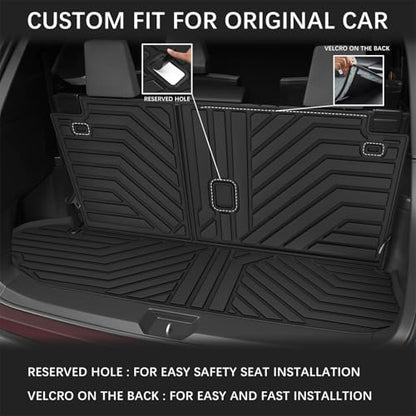 KARPAL Floor Mats Fit for Toyota Highlander 2020-2026 7-Seater (NOT Fit Grand Highlander), Custom Fit All Weather TPE Floor Liners, 1st & 2nd Row & Cargo & Backseat Mat, Highlander Accessories - style: 2020-2026 | For Toyota Highlander | 1st & 2nd Row & C