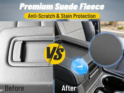 Front Seat Center Console Armrest Lid Cover with Liner Mat Compatible with 2014-2019 Chevy Silverado/GMC Sierra,2015-2020 Suburban/Tahoe/Yukon,2015-2019 Cadillac Escalade Replaces OE 22881398,22876379