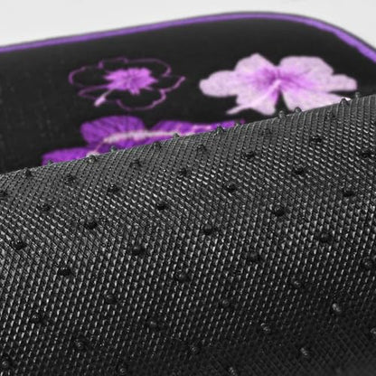 CAR PASS Butterfly Steering Wheel Cover and Waterproof Car Floor Mats,Purple Car Mats 14.5-15inch Steering Wheel Covers Universal Fit for Suvs,Sedans Cars,for Women Girl(Black and Purple) - color: Black and Purple Butterfly