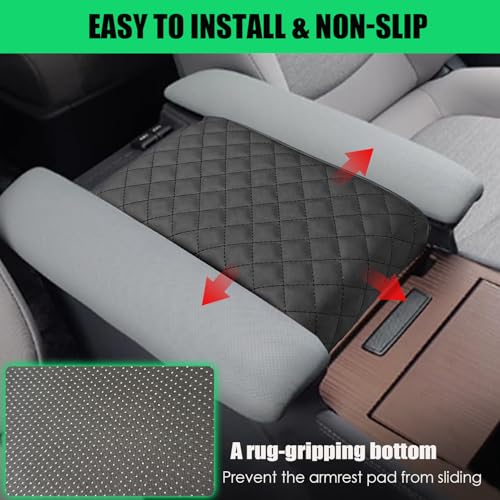 Center Console Cover for Toyota Sienna 2021-2025 2026 - Premium PU Leather Armrest Pad with Extra Padding, Scratch-Resistant & Stylish for Sienna 2021-2024 2025 2026 Interior Accessories - size: 2) 21-26 |Sienna| Cool Box Cover,+Thick Size