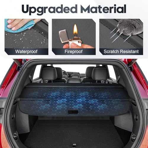 Powerty Cargo Cover for 2025 2026 Chevy Equinox & GMC Terrain Accessories Trunk Cover Retractable Trunk Shielding Shade Cargo Luggage Cover with Storage Cargo Net No Gap - size: 6) Chevy Equinox & GMC Terrain | 2025-2026