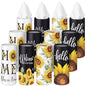 12 Pack Sunflower Tissue Cylinder Holder Bulk with 3 Ply Facial Tissues Black and White Round Napkin Holders Cylinder Flower Travel Paper Tubes Bulk Napkin for Spring Travel Home Decor - style: Elegant Sunflower