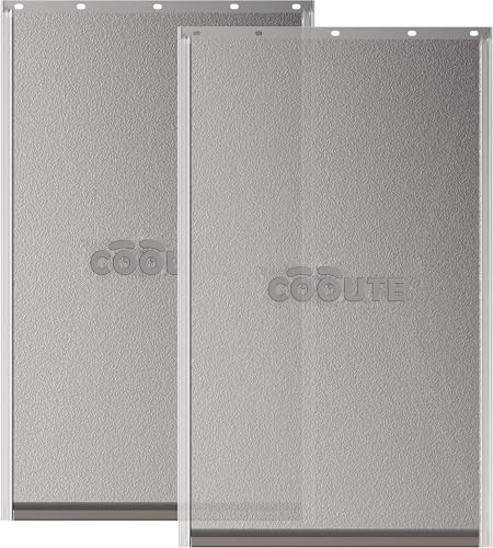 2 Pack Dog Door Replacement Flap with Magnetic Closure, Compatible with PetSafe Freedom Dog and Cat Door PAC11-11039 Large 10 1/4" w x 17" h with 10PCS Screws - size: Large