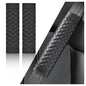 2PCS Car Seat Belt Cover Pad,Soft Leather Seatbelt Covers Breathable Seatbelt Cushion with Plaid Design,All Seasons Universal Car Interior Accessories Seat Belt Cover for Kids & Adults (Black)