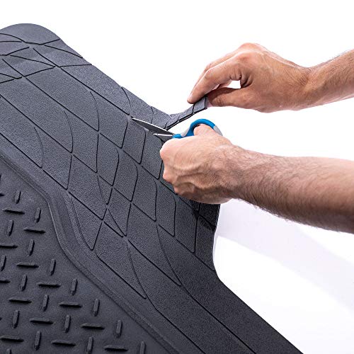 FH Group ClimaProof Universal Cargo Mat – All-Weather, Trimmable Trunk Mat (54.5" W x 44" D) – Fits Most Cars, SUVs & Trucks – Black - color: Black, size: Large