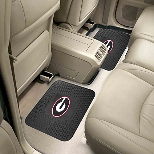Fanmats University of Georgia Bulldogs Set of 4 Car Mats for Cars, SUV, Pickups - All Weather Protection, Deep Reservoir Design, Universal Fit - 3D NCAA Bulldog Logo - 29”x17” Front-14”x17” Rear Mat