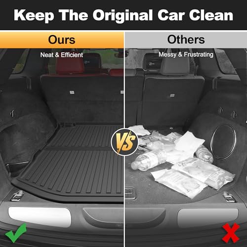 Cargo Mat Fit for 2011-2021 Jeep Grand Cherokee Rear Cargo Liner: All Weather Custom Fit TPE Automotive Trunk Liner - Grand Cherokee Trunk Mat, Black - style: 5) for Jeep Grand Cherokee 2011-2021 Cargo Liner