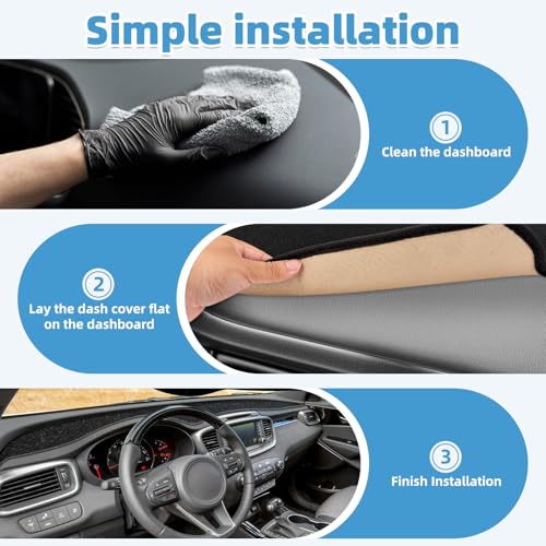 Dash Cover Mat for KIA Sorento 2016 2017 2018 2019 2020 Non-Slip Dashboard Cover Mat Sunshade UV Rays Protector Interior Accessories - size: Compatible with Sorento 2016-2020