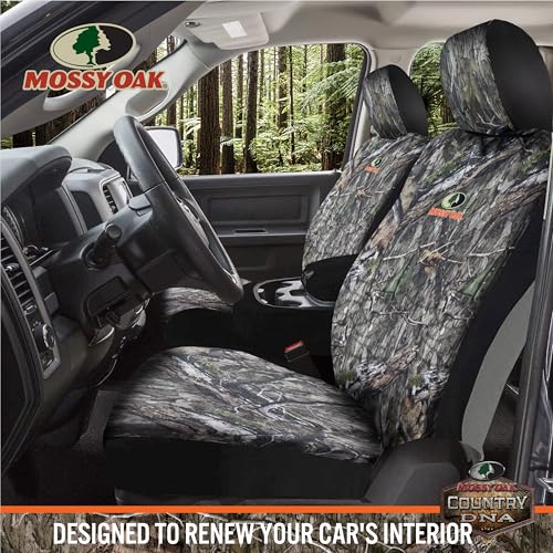 Mossy Oak Camo Seat Covers Low Back - Made with Rip-Stop Oxford Fabric, Airbag Compatible, Universial Fit Most Bucket Seats - Official Licensed Product - color: Oxford Low Back