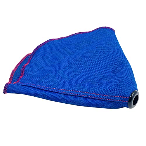 JDM Style Car Shifter Boot Racing Shift Knob Cover Collars Hyper Fabric for Universal Car with Red Stitching - color: Blue