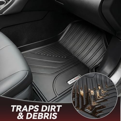 YITAMOTOR 2Gen Floor Mats & Cargo Liner Fit for 2025-2026 Toyota Camry LE/SE/XLE/XSE TPE Liners (Include Hybrid), All Weather TPE Automotive Camry Floor Liners & Trunk Mat Accessories, Black - style: 25-26 Camry Floor Cargo Liner Set