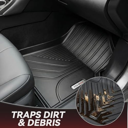 YITAMOTOR 2Gen Floor Mats & Cargo Liner Fit for 2025-2026 Toyota Camry LE/SE/XLE/XSE TPE Liners (Include Hybrid), All Weather TPE Automotive Camry Floor Liners & Trunk Mat Accessories, Black - style: 25-26 Camry Floor Cargo Liner Set