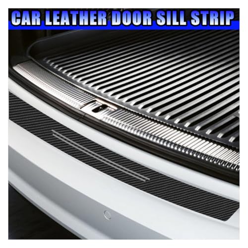 Car Door Sill Protector, Anti-Scratch Automotive Doors Threshold Strip Sticker, Waterproof Auto Door Entry Edge Guard, Carbon Fiber Decoration Trim Cover for Car, SUV, Truck (White-9PCS)