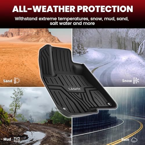 LASFIT Floor Mats & Trunk Mat for Honda CR-V 2017-2022 Gas Only (Upper Position), All Weather Protection TPE Floor Liners 1st & 2nd Row & Cargo Mat Full Set, Black - style: 2）For Honda CR-V | 2017-2022 | Full Set (Cargo Mat in Upper Position)